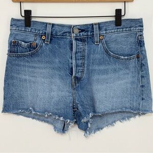 Levi's 501 Women's Cut-Off Denim Shorts Button Fly Size 27